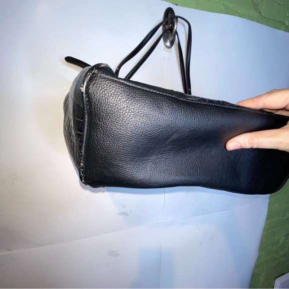 Franco Sarto moc Croc Faux leather shoulder tote handbag NWOT compartments lined - Picture 9 of 10